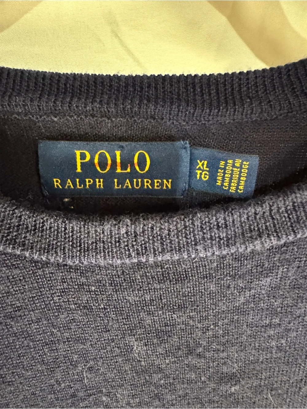 Ralph Lauren Men’s Navy Crewneck Sweater with Polo Pony